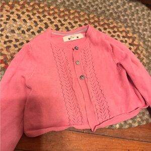 Mini Boden Rose Button-Up Kids Sweater